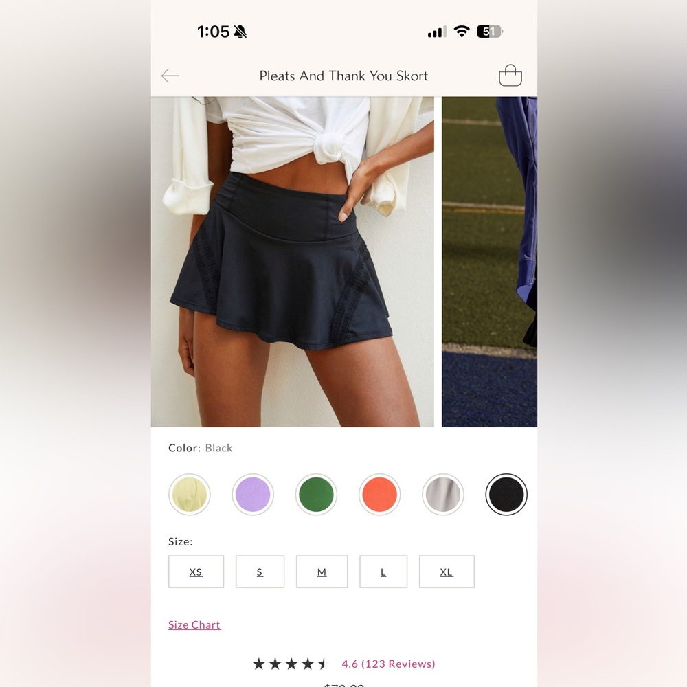 Free people Pleats and Thank you skort